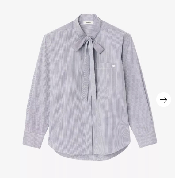 Sandro Milano Cotton Bow Shirt - Picture 4 of 13